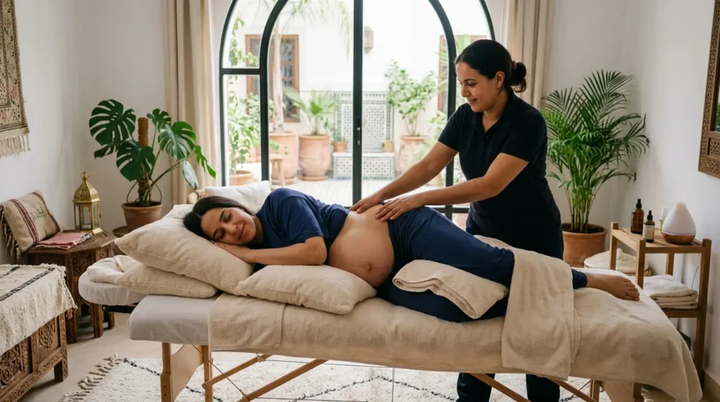 Massage Femme Enceinte Marrakech : Praticiens Certifiés & Service 5 Étoiles