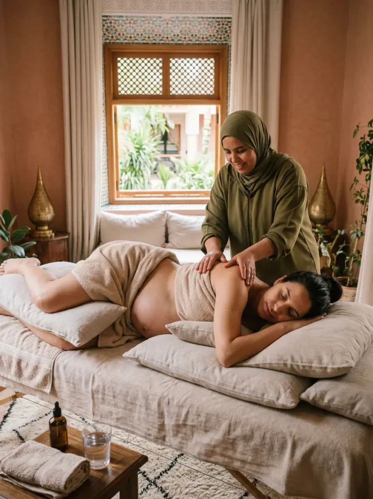 Massage Femme Enceinte Marrakech _ Praticiens Certifiés & Service 5 Étoiles